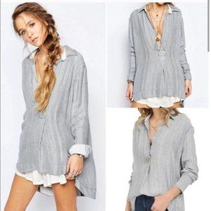 Free People On The Road Stripe Tunic Pullover M